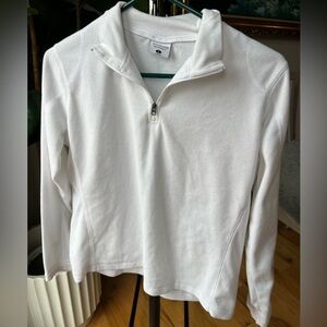 Columbia Women’s White Fleece Quarter-Zip Sz L